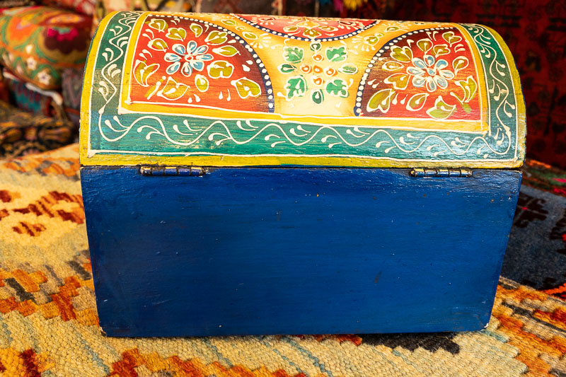Indian Hand Painted Storage Box - Sunset